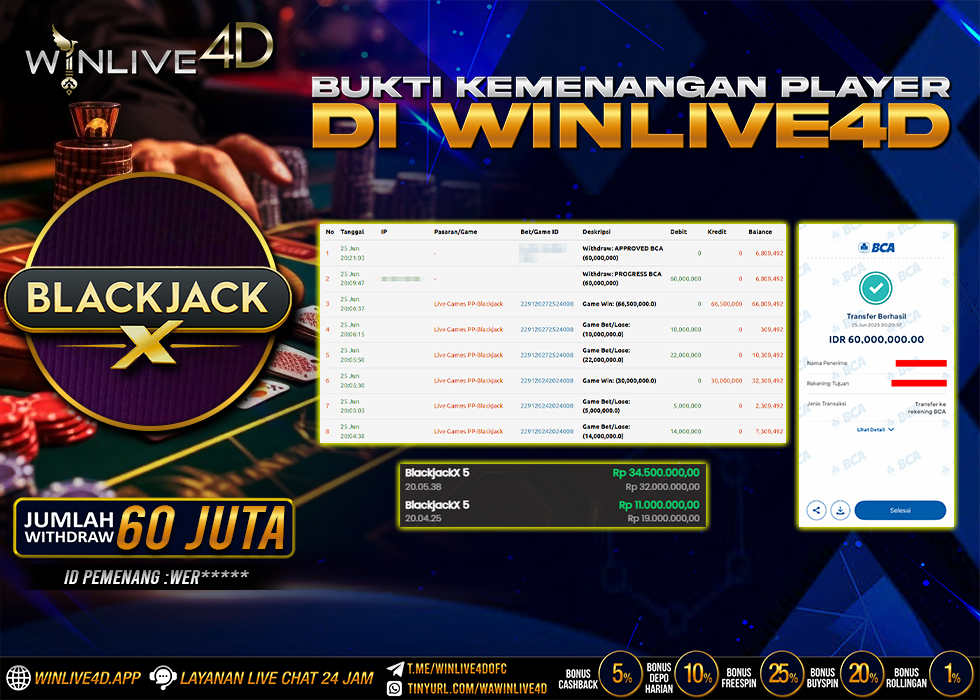 WINLIVE4D JACKPOT LIVE CASINO BLACKJACK