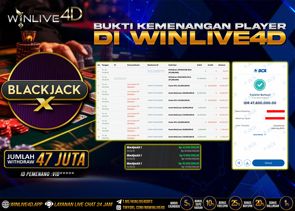 WINLIVE4D JACKPOT LIVE CASINO BLACKJACK