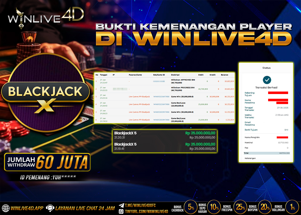 WINLIVE4D JACKPOT LIVE CASINO BLACKJACK