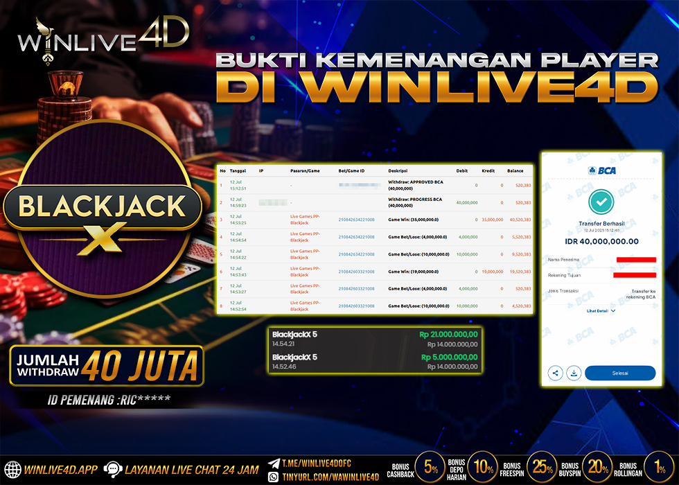 WINLIVE4D JACKPOT LIVE CASINO BLACKJACK