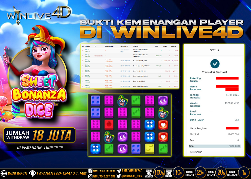 WINLIVE4D JACKPOT bonanza-dice-24-9-24