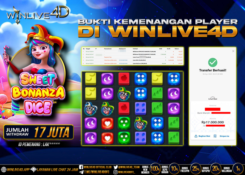 WINLIVE4D JACKPOT bonanza-dice