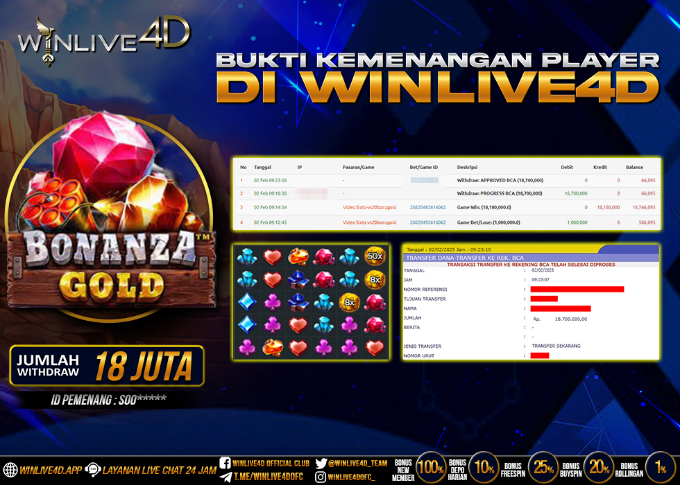 WINLIVE4D JACKPOT BONANZA GOLD