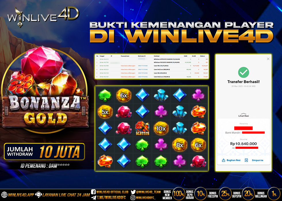 WINLIVE4D JACKPOT BONANZA GOLD