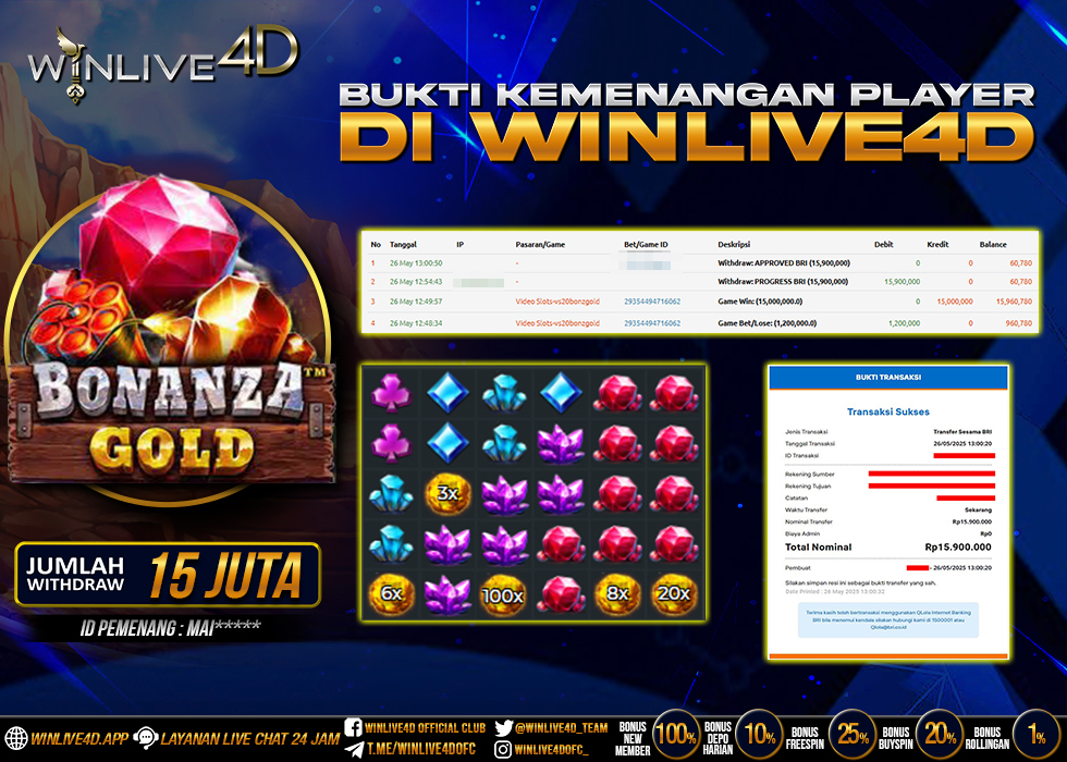 WINLIVE4D JACKPOT BONANZA GOLD