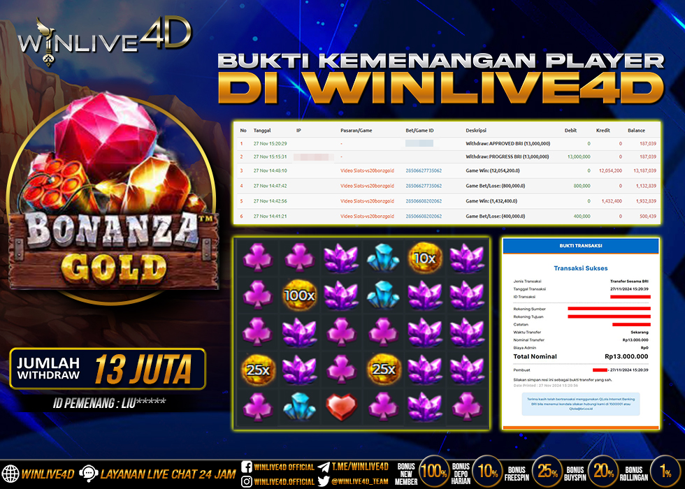 WINLIVE4D JACKPOT BONANZA GOLD