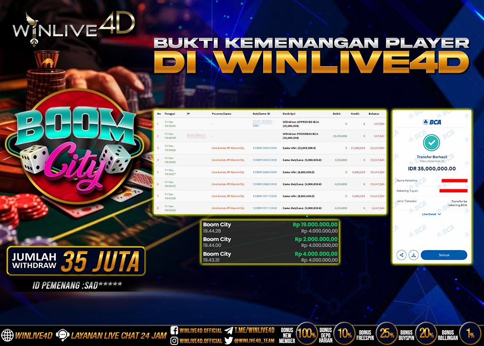 WINLIVE4D JACKPOT LIVE CASINO 60.000.000