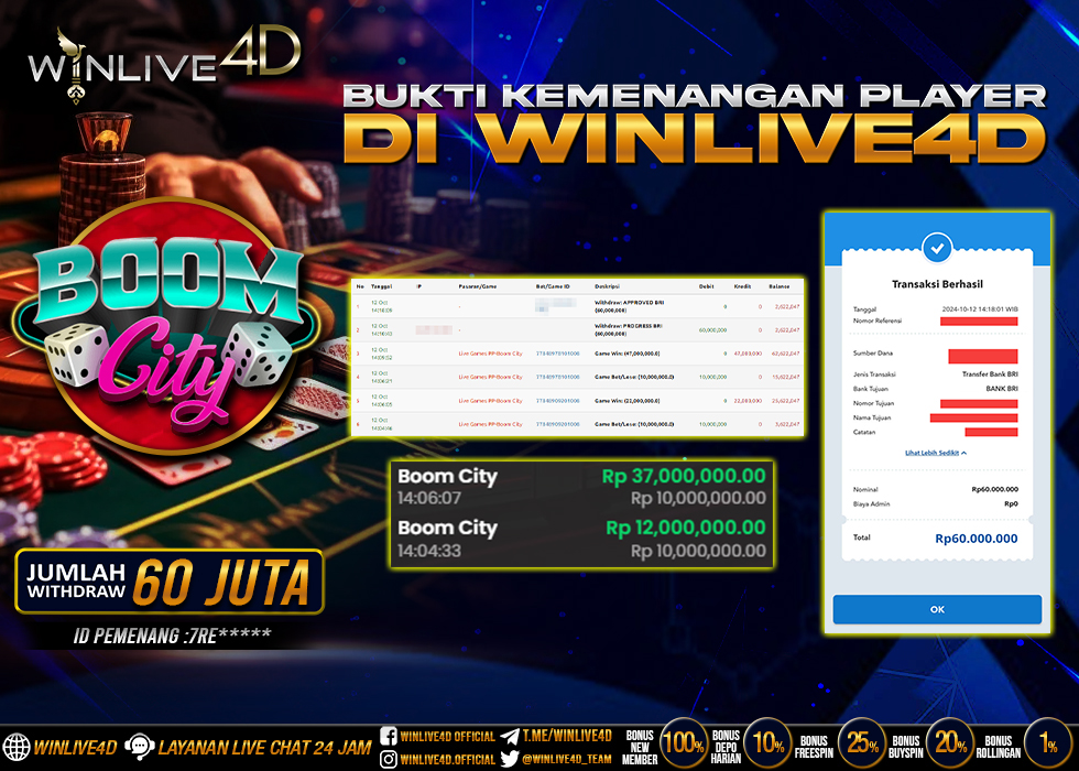 WINLIVE4D JACKPOT LIVE CASINO 60.000.000