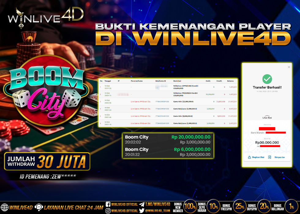 WINLIVE4D JACKPOT LIVE CASINO 30.000.000