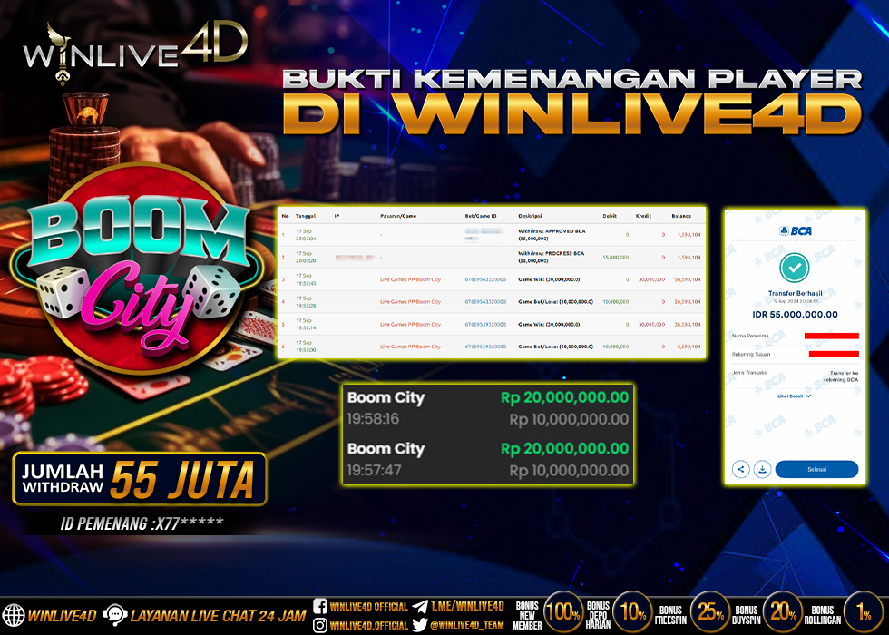 WINLIVE4D JACKPOT LIVE CASINO 55.000.000