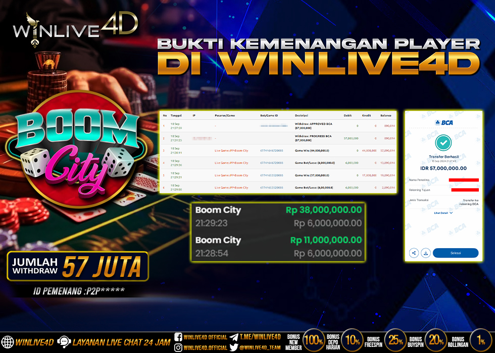 WINLIVE4D JACKPOT LIVE CASINO 57.000.000