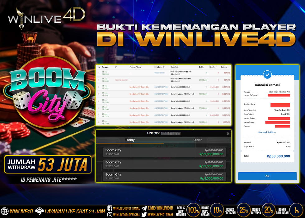 WINLIVE4D JACKPOT LIVE CASINO 53.000.000