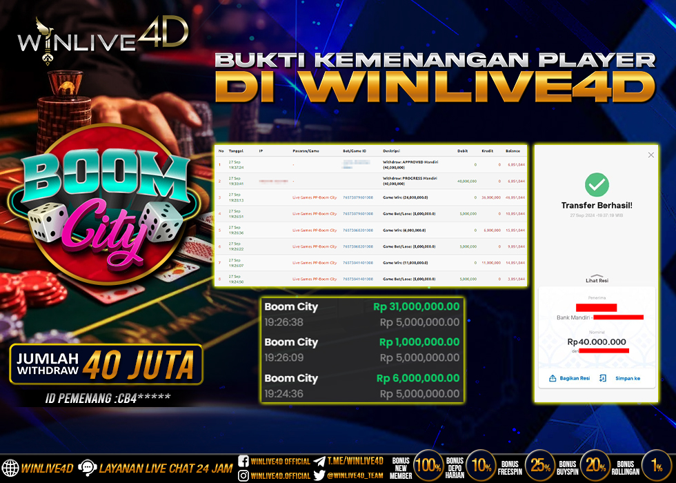 WINLIVE4D JACKPOT LIVE CASINO 40.000.000