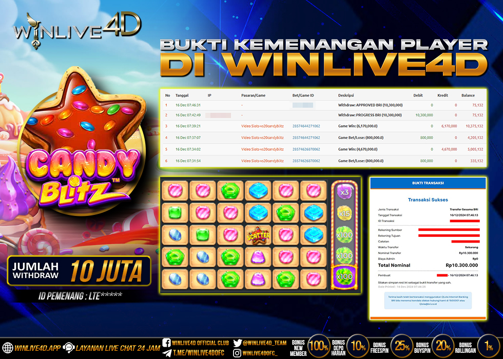 WINLIVE4D JACKPOT CANDY BLITZ