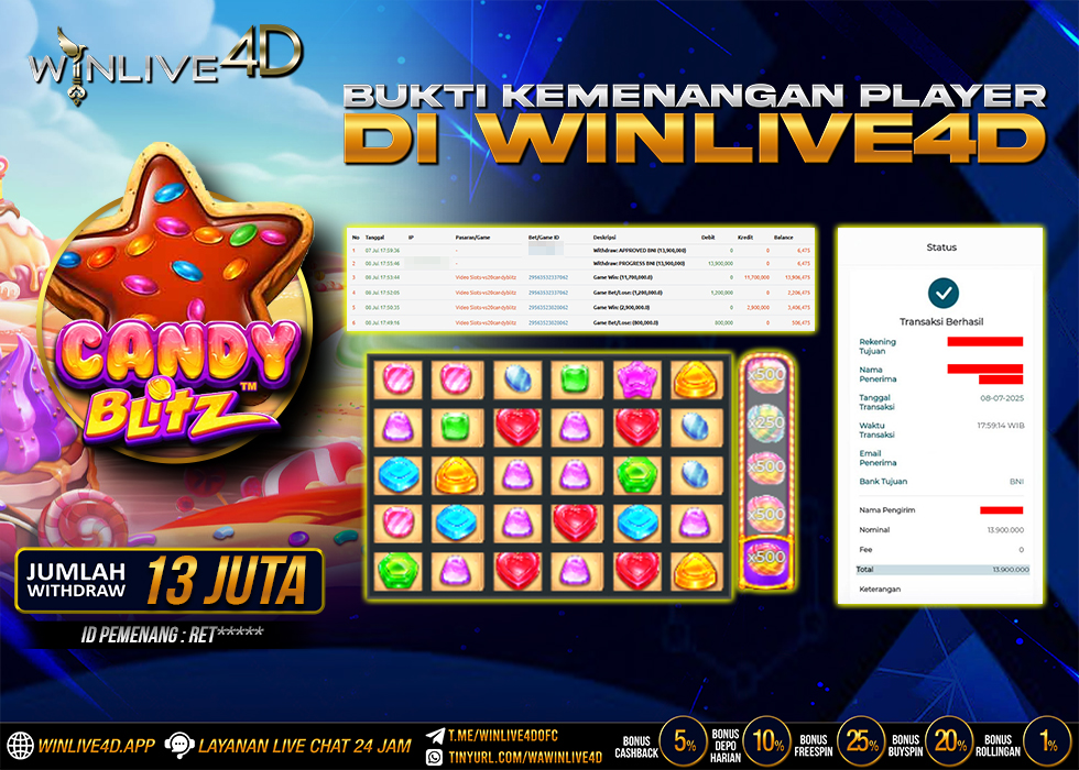 WINLIVE4D JACKPOT CANDY BLITZ