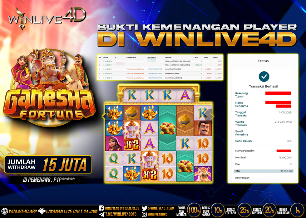 WINLIVE4D JACKPOT SLOT GANESHA FORTUNE