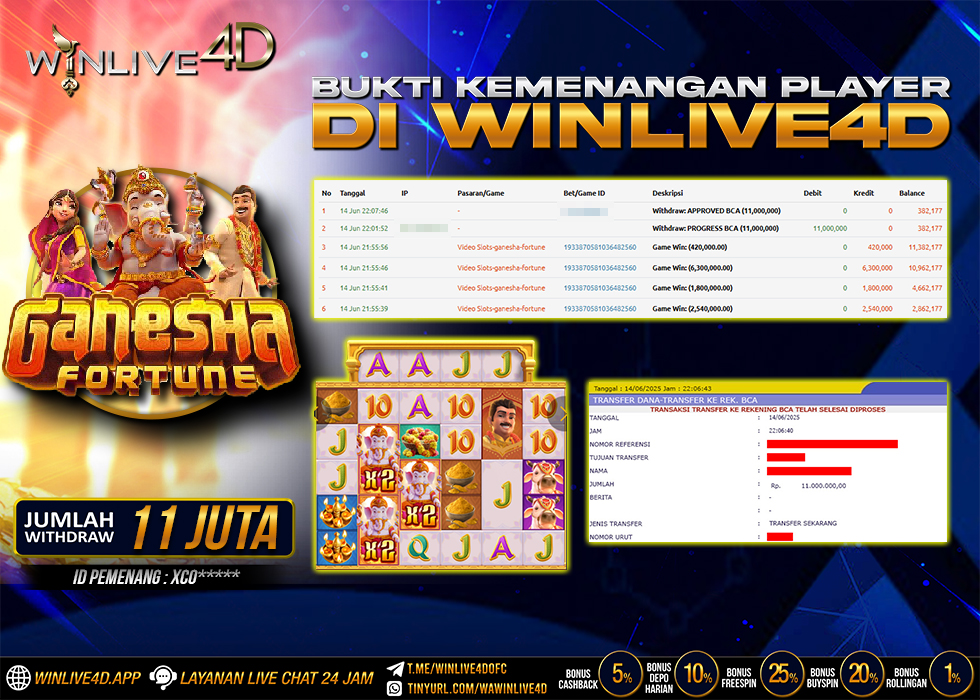 WINLIVE4D JACKPOT SLOT GANESHA FORTUNE