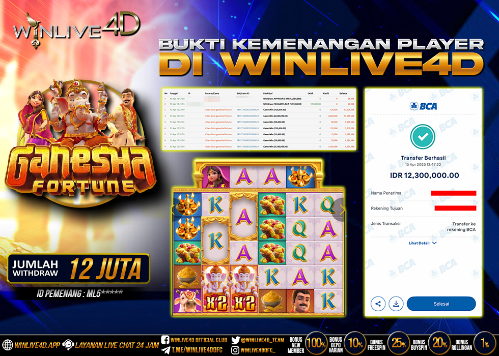 WINLIVE4D JACKPOT SLOT GANESHA FORTUNE