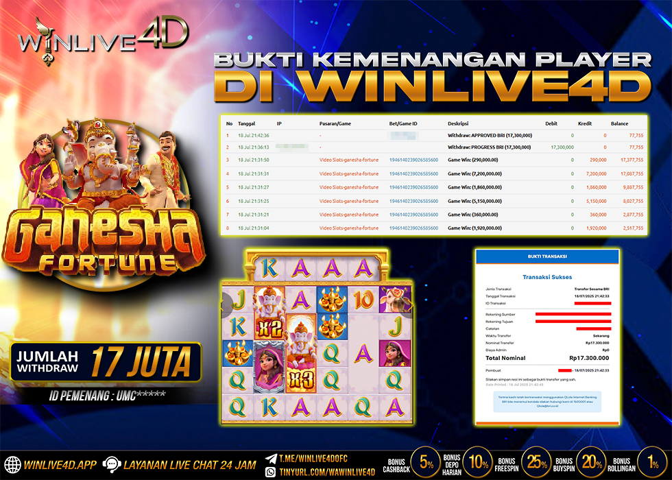 WINLIVE4D JACKPOT SLOT GANESHA FORTUNE