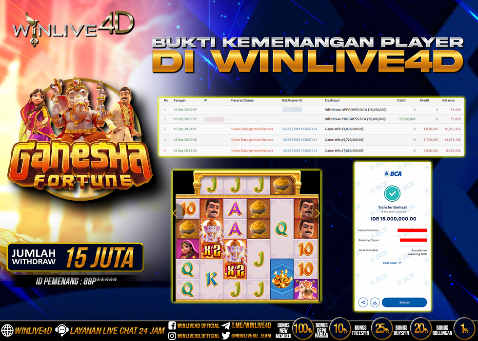 WINLIVE4D JACKPOT SLOT GANESHA FORTUNE