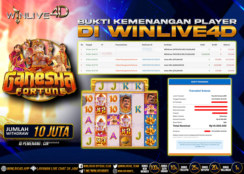WINLIVE4D JACKPOT SLOT GANESHA FORTUNE