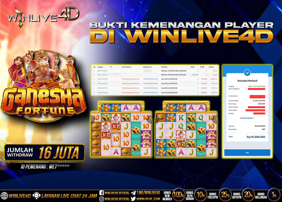 WINLIVE4D JACKPOT SLOT GANESHA FORTUNE