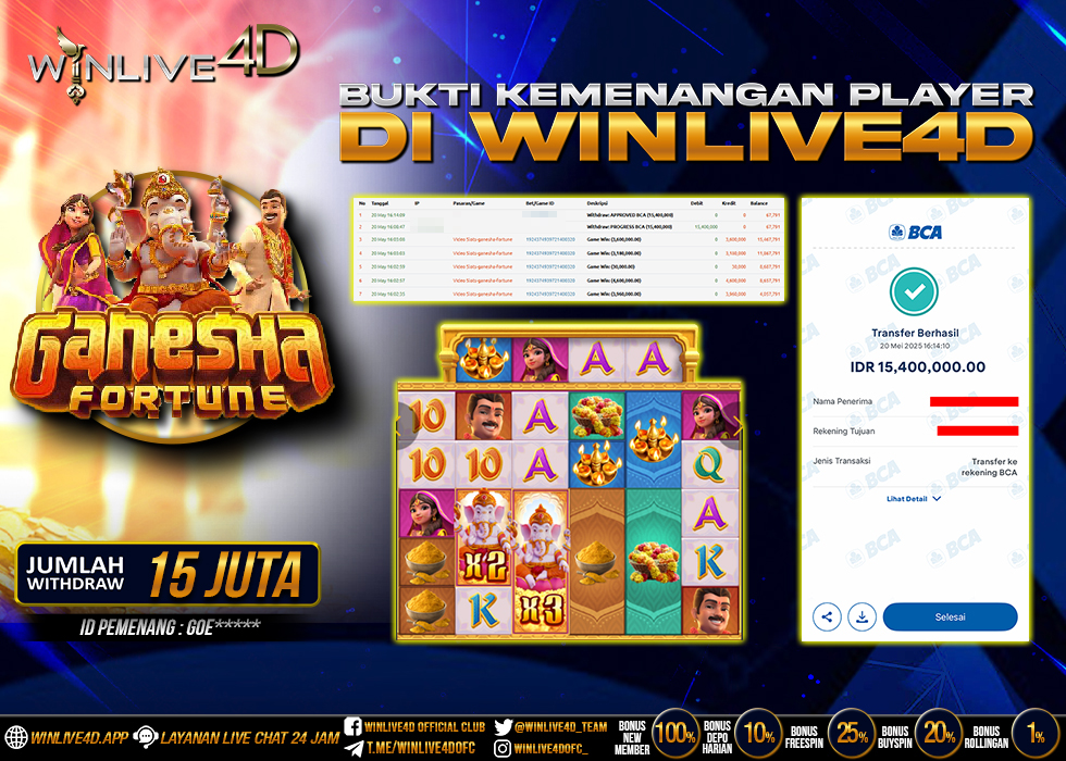WINLIVE4D JACKPOT SLOT GANESHA FORTUNE