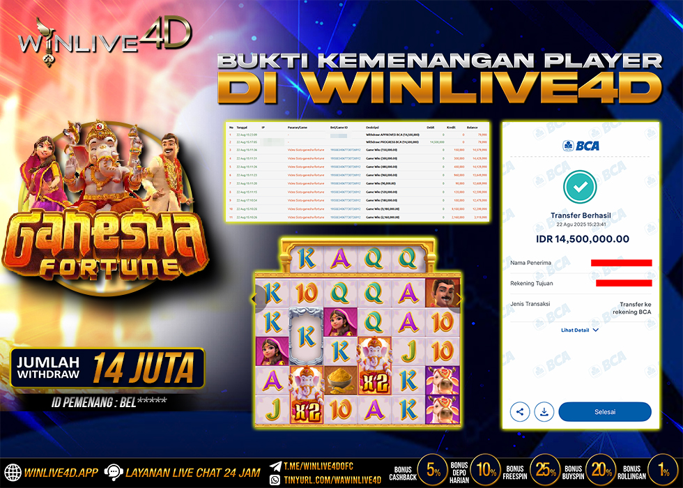 WINLIVE4D JACKPOT SLOT GANESHA FORTUNE