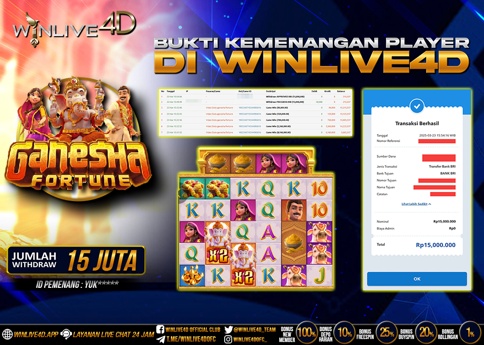 WINLIVE4D JACKPOT SLOT GANESHA FORTUNE