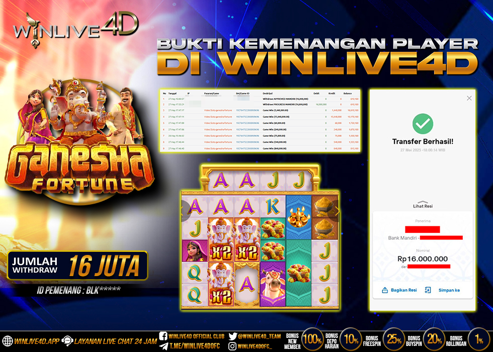 WINLIVE4D JACKPOT SLOT GANESHA FORTUNE