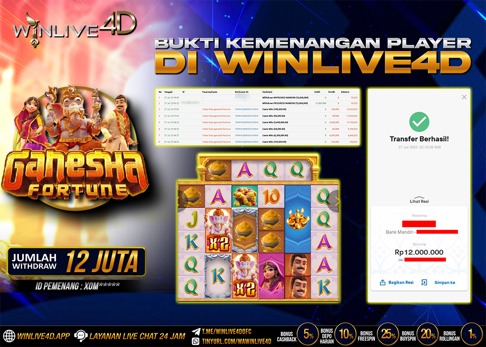 WINLIVE4D JACKPOT SLOT GANESHA FORTUNE