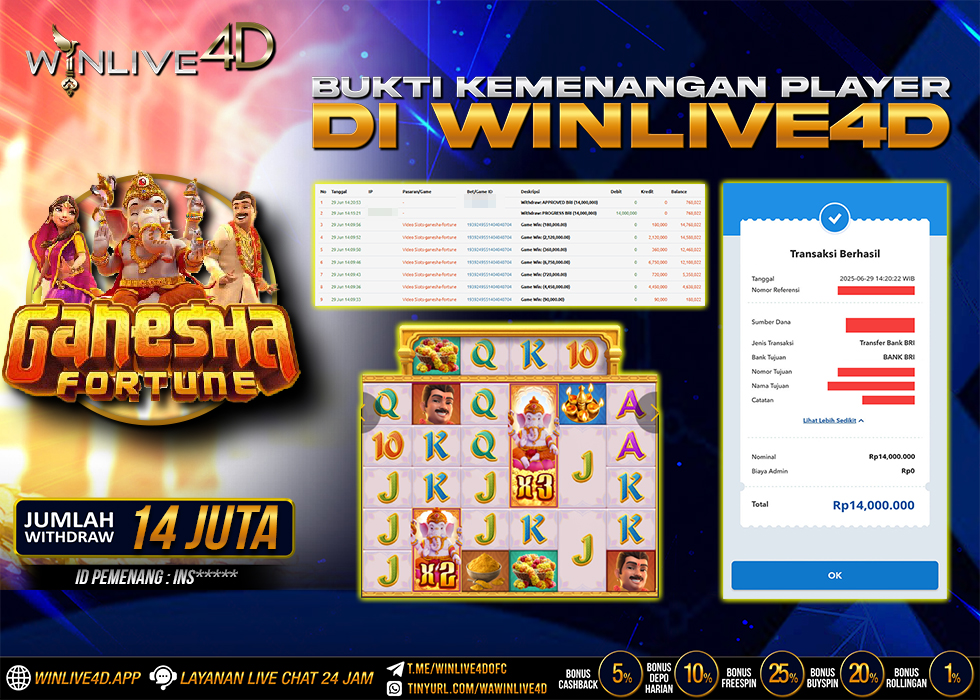 WINLIVE4D JACKPOT SLOT GANESHA FORTUNE