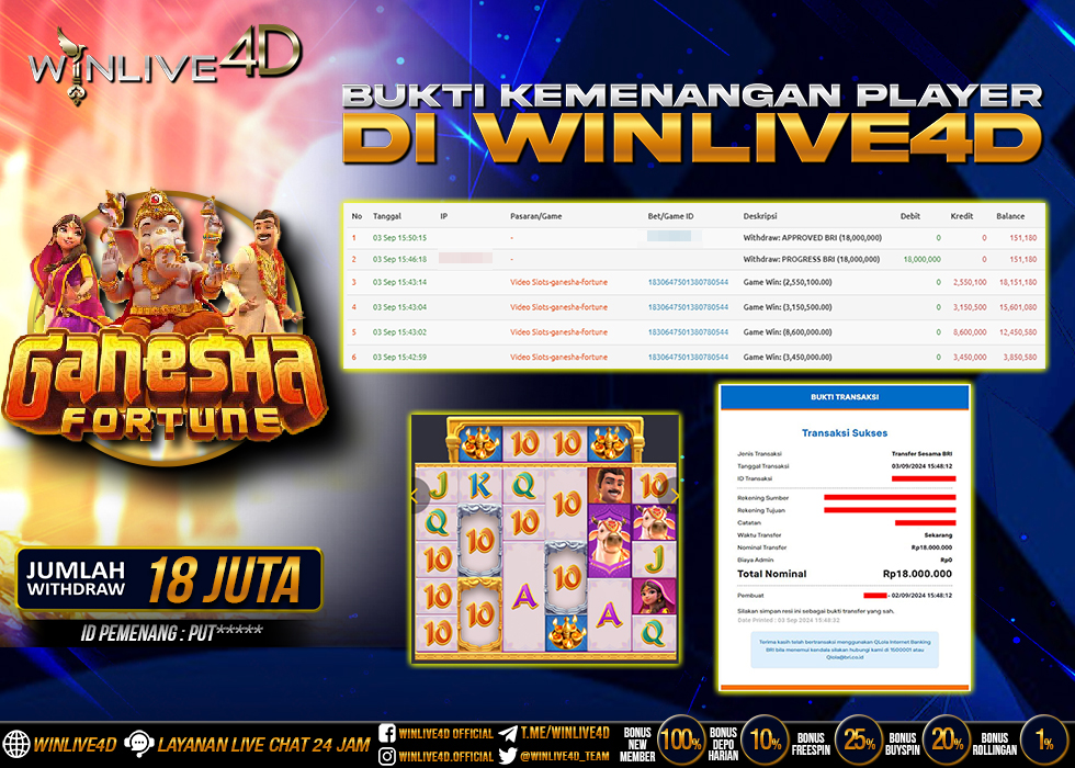 WINLIVE4D JACKPOT SLOT GANESHA FORTUNE