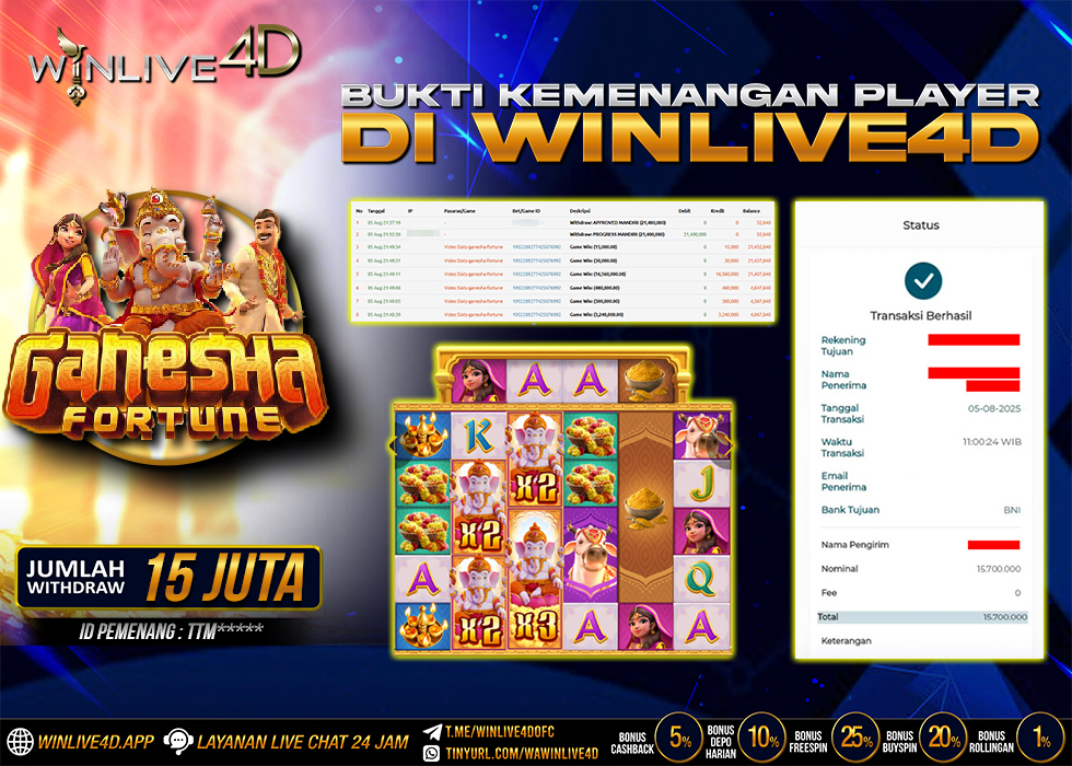 WINLIVE4D JACKPOT SLOT GANESHA FORTUNE