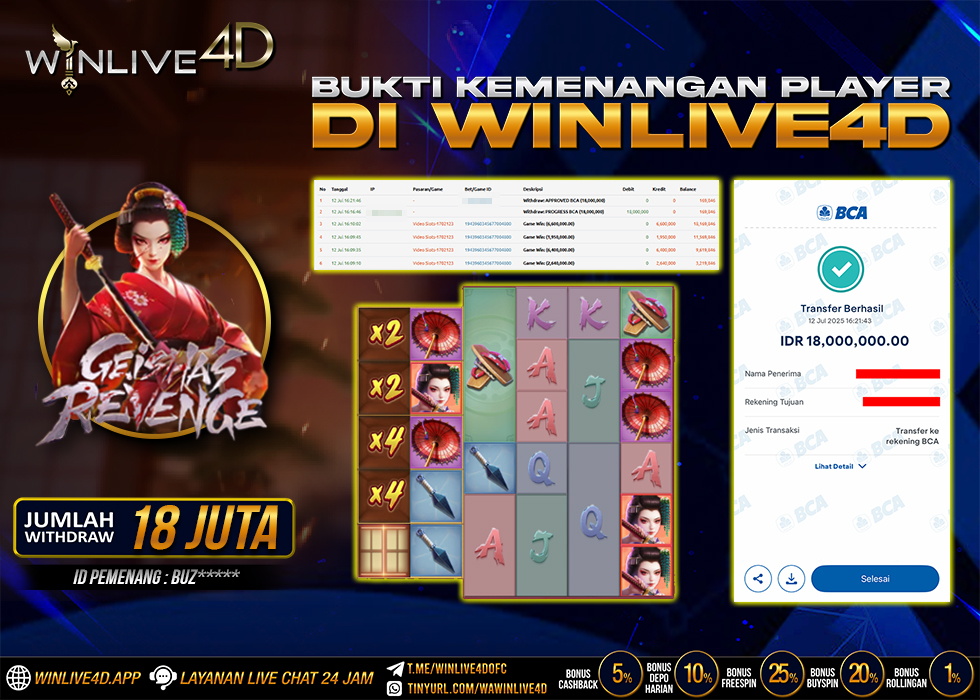 WINLIVE4D JACKPOT GEISHA REVENGE