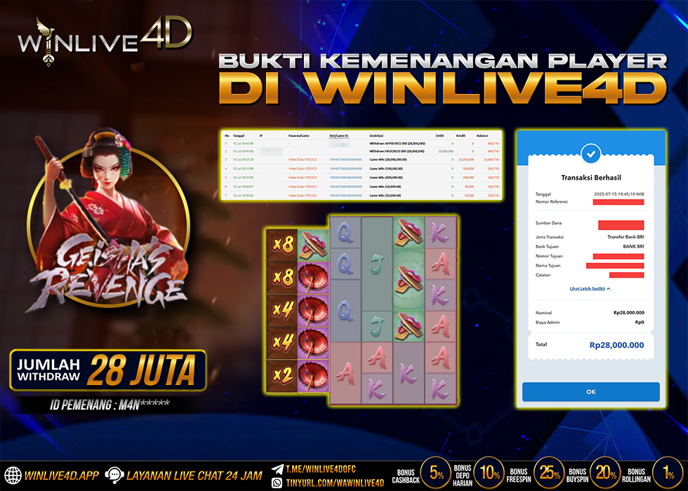 WINLIVE4D JACKPOT GEISHA REVENGE