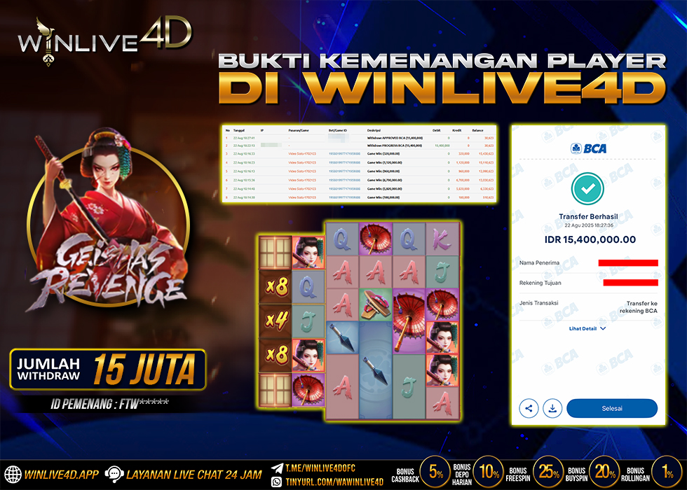 WINLIVE4D JACKPOT GEISHA REVENGE