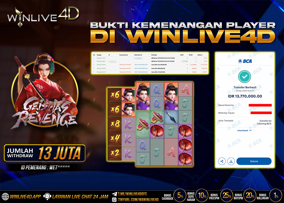 WINLIVE4D JACKPOT GEISHA REVENGE