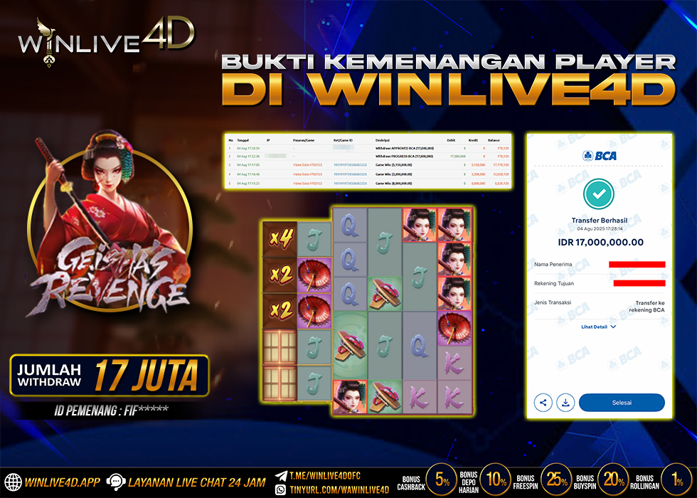 WINLIVE4D JACKPOT GEISHA REVENGE