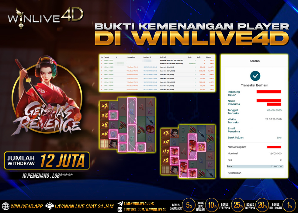 WINLIVE4D JACKPOT GEISHA REVENGE