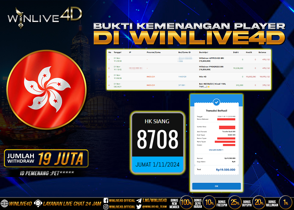 WINLIVE4D JACKPOT TOGEL HK SIANG RP.19.500.000