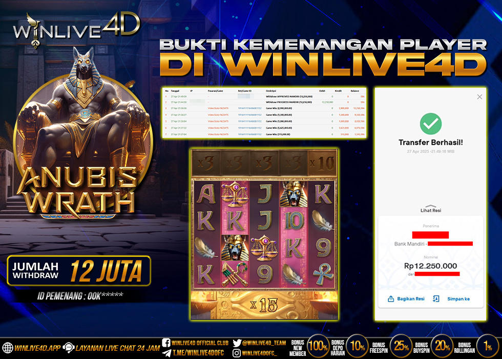 WINLIVE4D JACKPOT SLOT ANUBIS WRATH