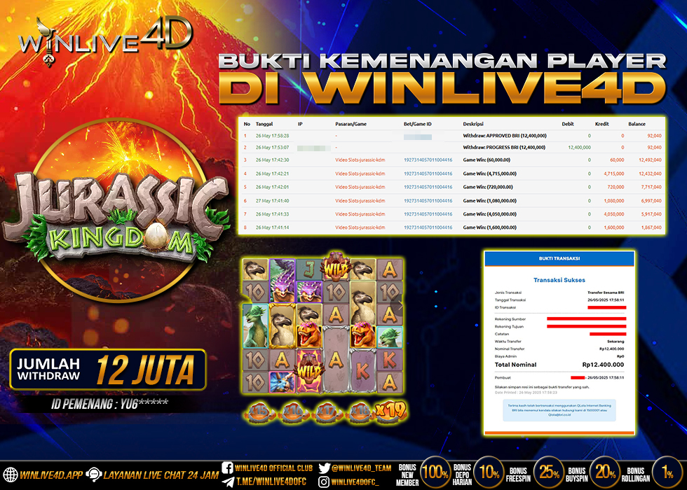 WINLIVE4D JACKPOT SLOT jurassic-kingdom