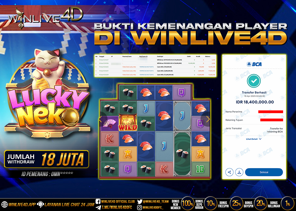 WINLIVE4D JACKPOT SLOT LUCKY NEKO