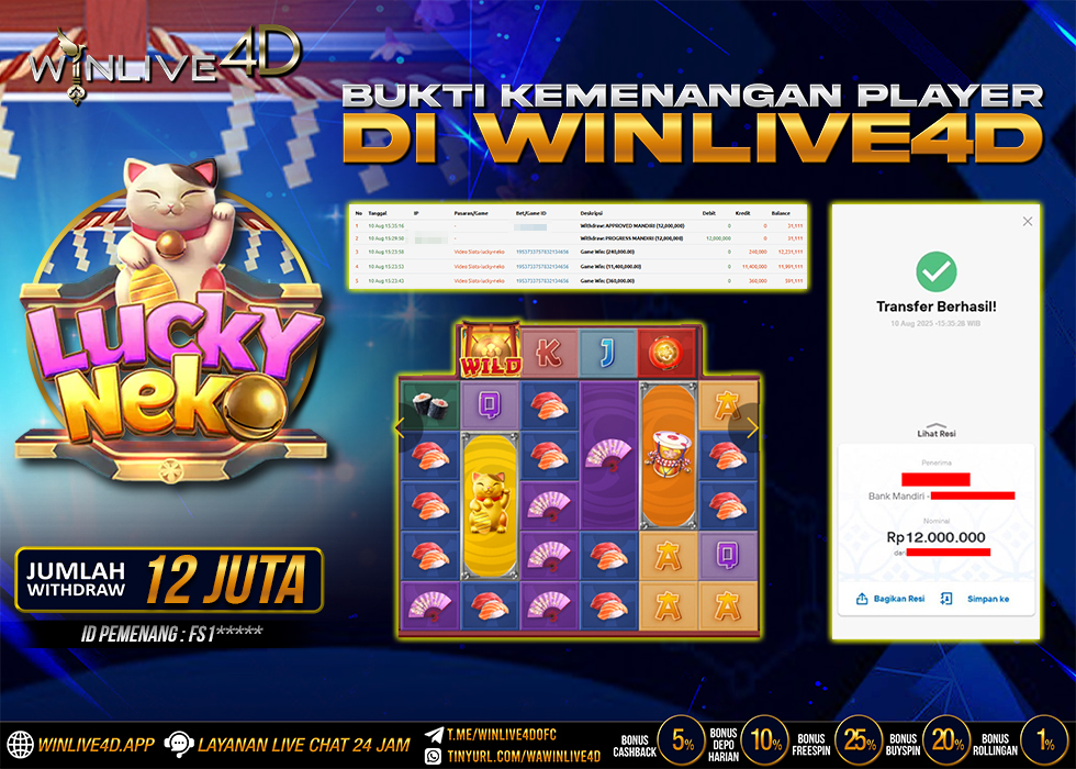 WINLIVE4D JACKPOT SLOT LUCKY NEKO