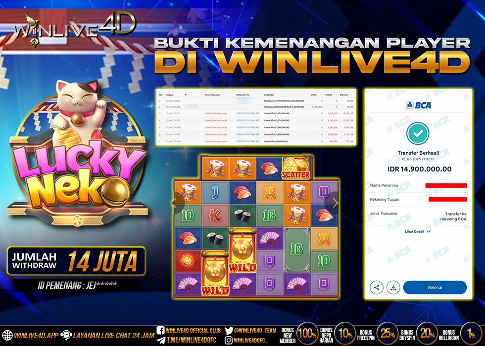 WINLIVE4D JACKPOT SLOT LUCKY NEKO