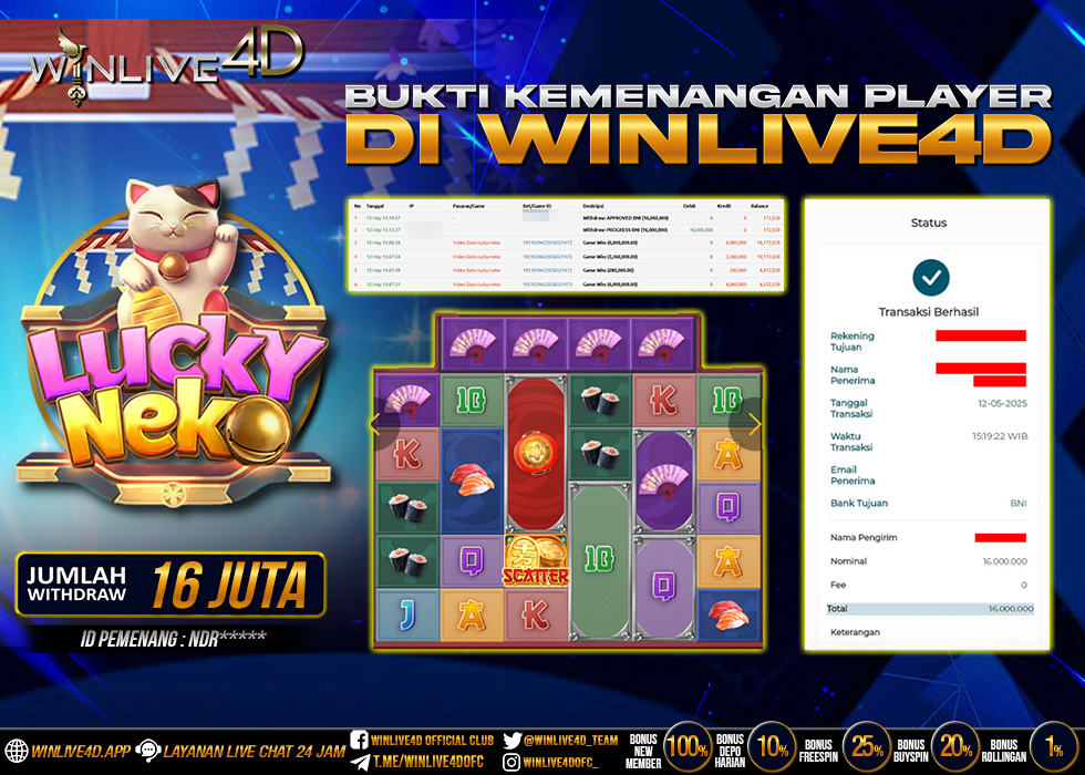 WINLIVE4D JACKPOT SLOT LUCKY NEKO