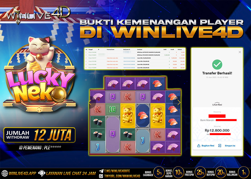 WINLIVE4D JACKPOT SLOT LUCKY NEKO