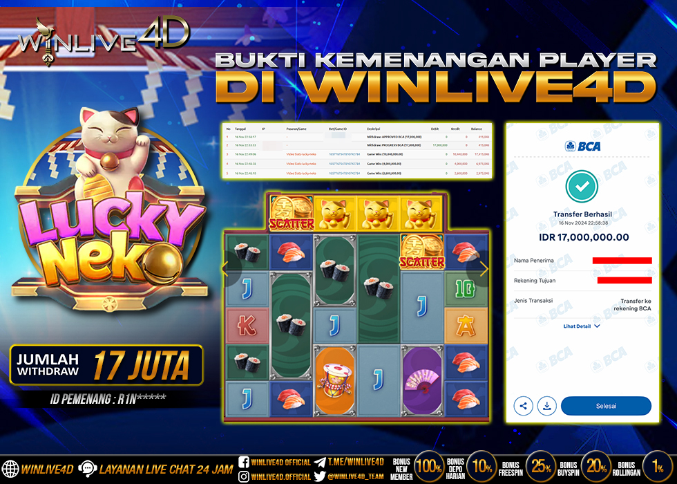 WINLIVE4D JACKPOT SLOT LUCKY NEKO