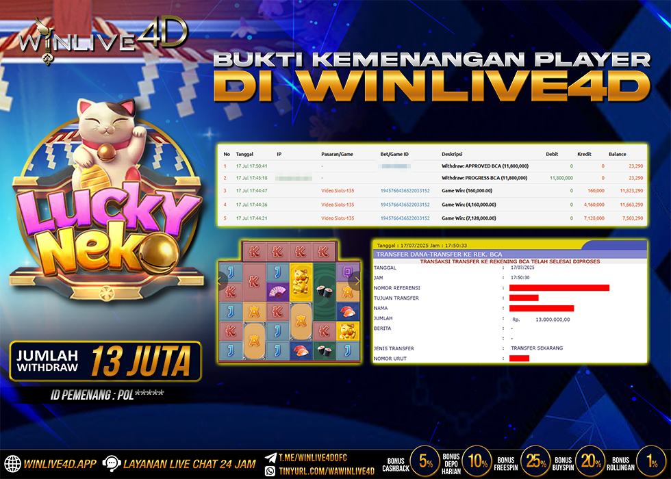 WINLIVE4D JACKPOT SLOT LUCKY NEKO